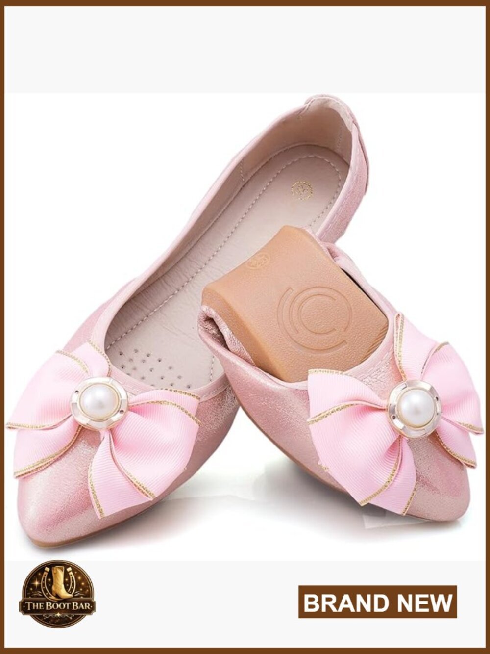 Foldable Rhinestone Pointed Toe Flats Slip On Loafers Bridal Dress Shoes